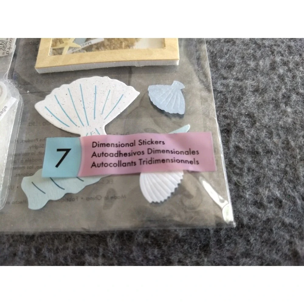 Jolee's Boutique Scrapbooking Dimensional Stickers‎ Beach & Shore Lot of 3 NEW